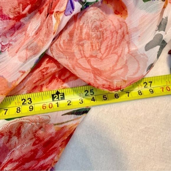 NWT Rachel Roy Wrap Robe L/XL Sheer Lightweight Flowy Boho Pink Purple Floral - Picture 15 of 15